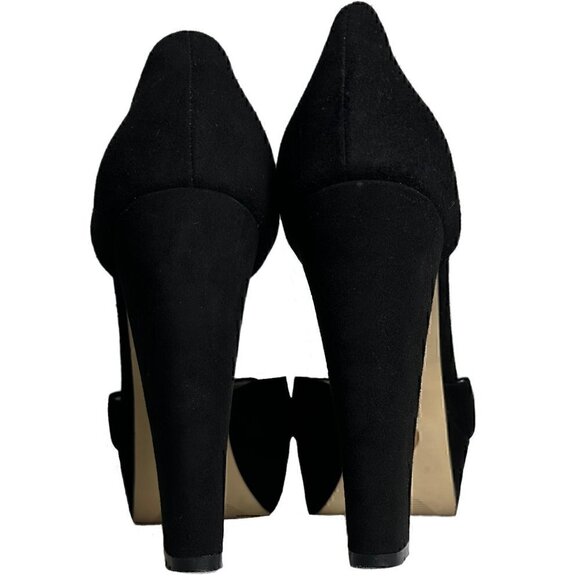 Michael Michael Kors Black Suede Platform Mary Jane Chunky Heels - Picture 4 of 9